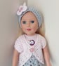 CROCHET PATTERN PDF Baby Pink Cardigan for Doll - Image 1