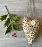  Holly Hanging  Heart Decoration - Image 1