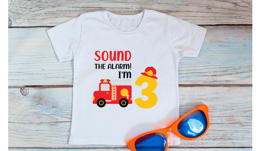 Fire Engine 3rd birthday T Shirt