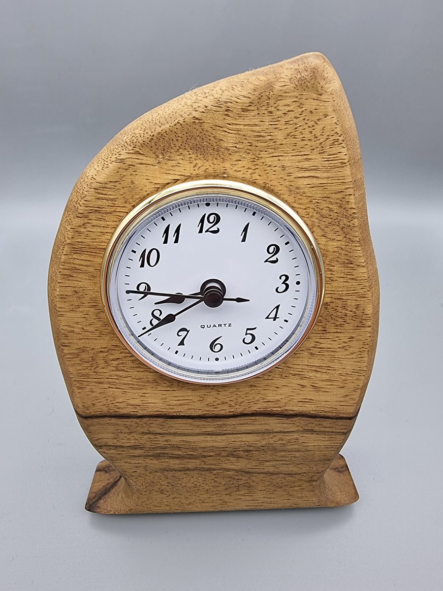 Desk clock made from oak