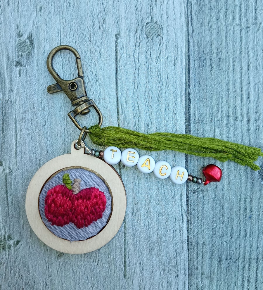 Apple Keyring or Bag Charm