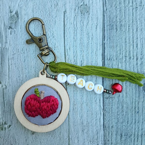 Apple Keyring or Bag Charm