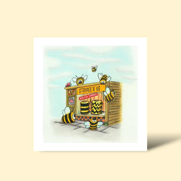 Busy Bees Greeting Card: Cute and Funny Illustration for Every Occasion (217)