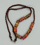 Cocoa Spice Paper Bead Necklace 