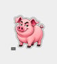 Funny Vinyl Die Cut Sticker For Adults - Cute Posing Pig