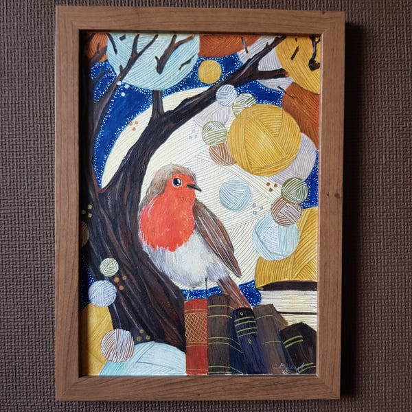 Sorting Yarn whilst Listening to a Robin's Song 