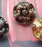 1" 25mm 40L medium weight Antique Brass shank Buttons from Italy - Image 4