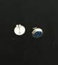 Scroll Edged Brilliant Blue Stud Earrings - Image 5