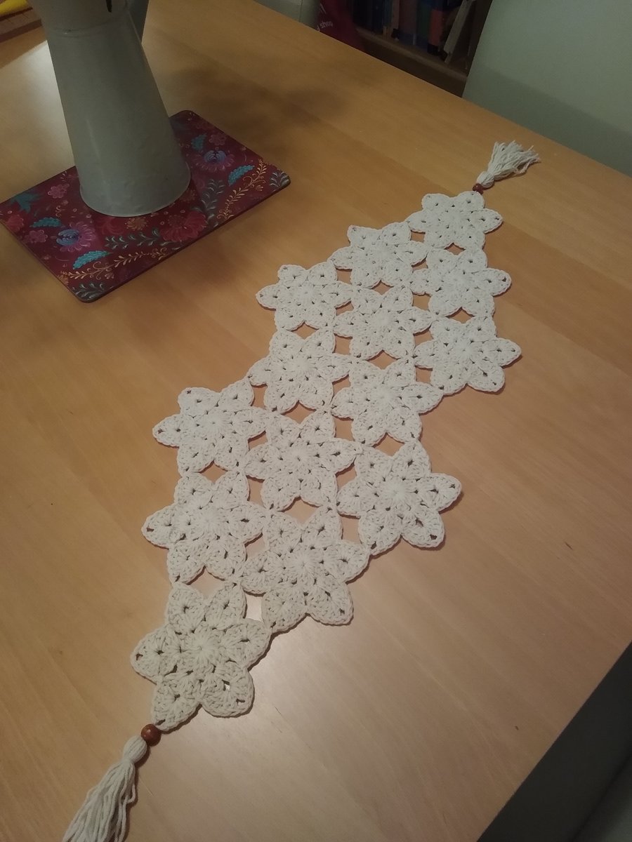 Crochet Snowflake Table Runner 