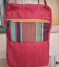 Red canvas box bag