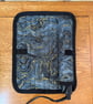Black Grey and Gold Quilted Fabric Heat Resistant Hair Straightener Mat  - Image 2