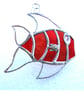 Tropical Fish Suncatcher Stained Glass Handmade Red 033 - Image 3