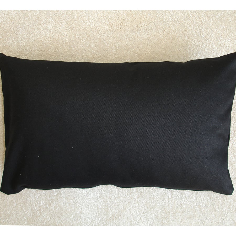 Tempur Travel Pillow Cover Black 16"x10" 16x10 Cotton Sateen SMALL