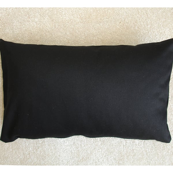Tempur Travel Pillow Cover Black 16"x10" 16x10 Cotton Sateen SMALL