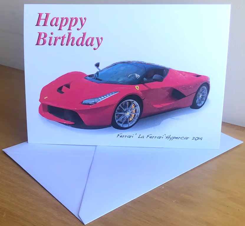 Ferrari Hypercar 2014 - Birthday, Anniversary, Retirement or Plain Card