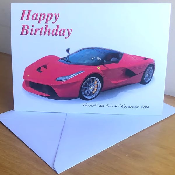 Ferrari Hypercar 2014 - Birthday, Anniversary, Retirement or Plain Card