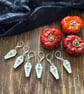 set of 6 Wooden Coffin Stitch Markers, Eco-Friendly Upcycled Halloween & Gothic