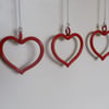 3 x Heart Light Pulls......................Wrought Iron (Forged Steel) Hand Made