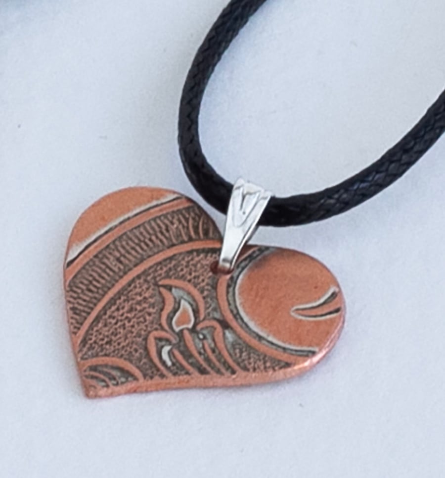 Reclaimed copper pendant