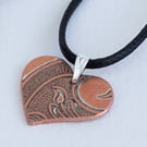 Reclaimed copper pendant