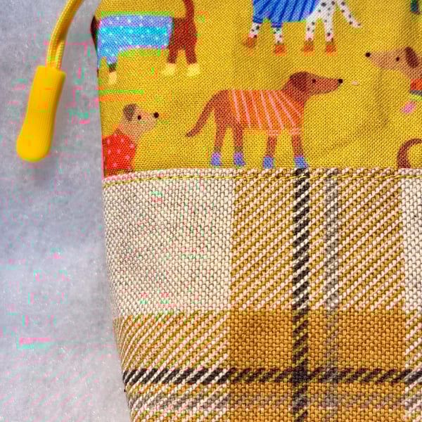 Dogs in jumpers - Small zipped pouch for make up, shaving kit, medication etc...