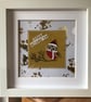 Handmade Framed Robin Art: Christmas Remembrance Keepsake Gift. - Image 2