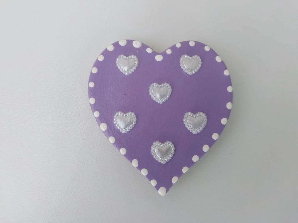Purple Heart Fridge Magnet Valentines Day Gift