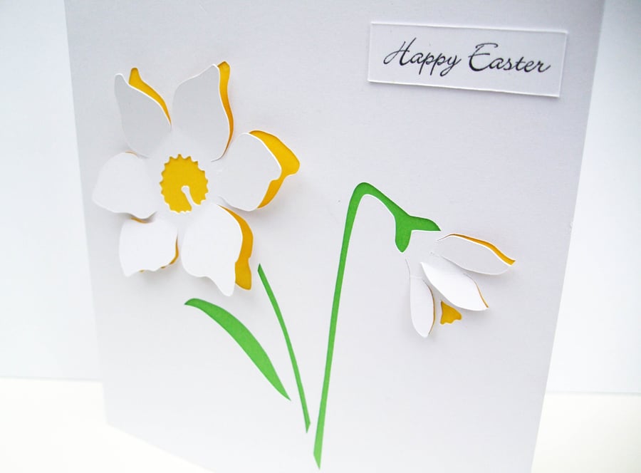 Easter Card - Paper Cut Daffodil
