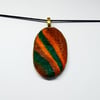 Textured polymer clay pendant 
