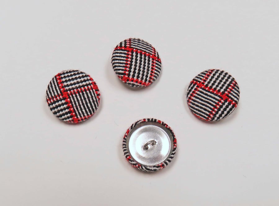 Sold - Black and White Buttons Set of 4