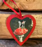 Felt Toadstool Fungi Fairy Heart - Image 1