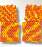 Crocheted Fingerless Dragon Scale Gloves - Image 2