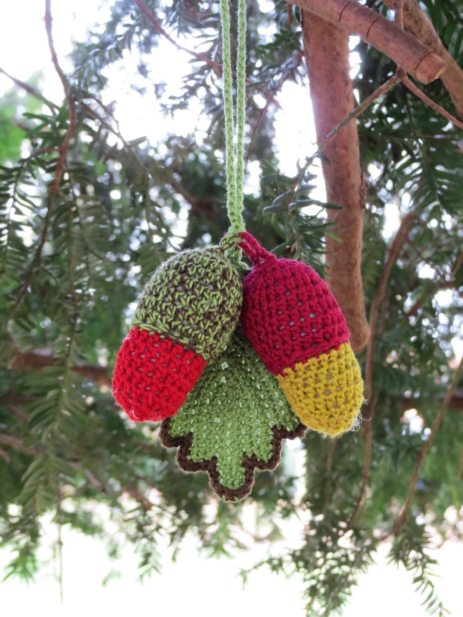 Crochet Acorns- Hanging Home Decorations