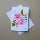 original hand painted blank greetings card ( ref FA  455 G2 )