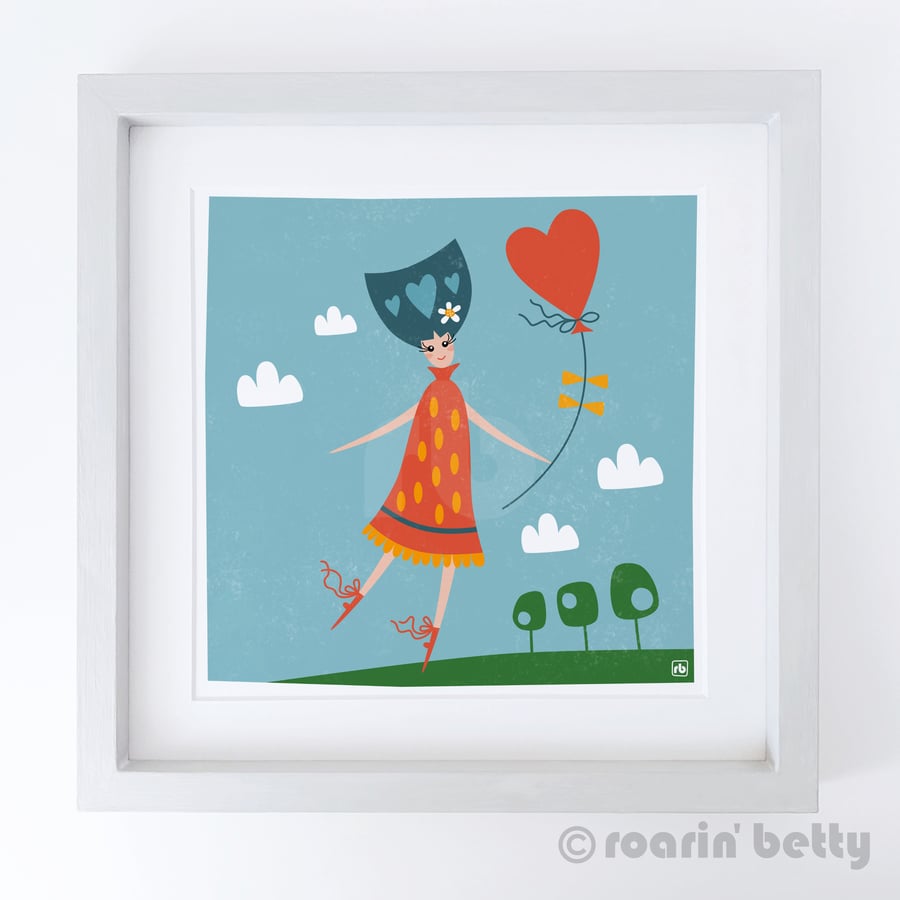 Girl With Balloon, Giclee print, perfectly imperfect