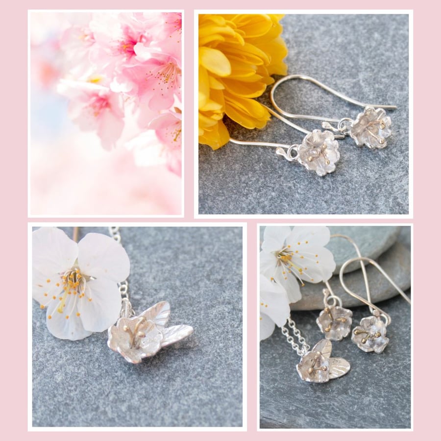 Beautiful Bundle - Sterling silver cherry blossom jewellery