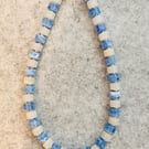 Blue and White chunky necklace