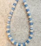Blue and White chunky necklace