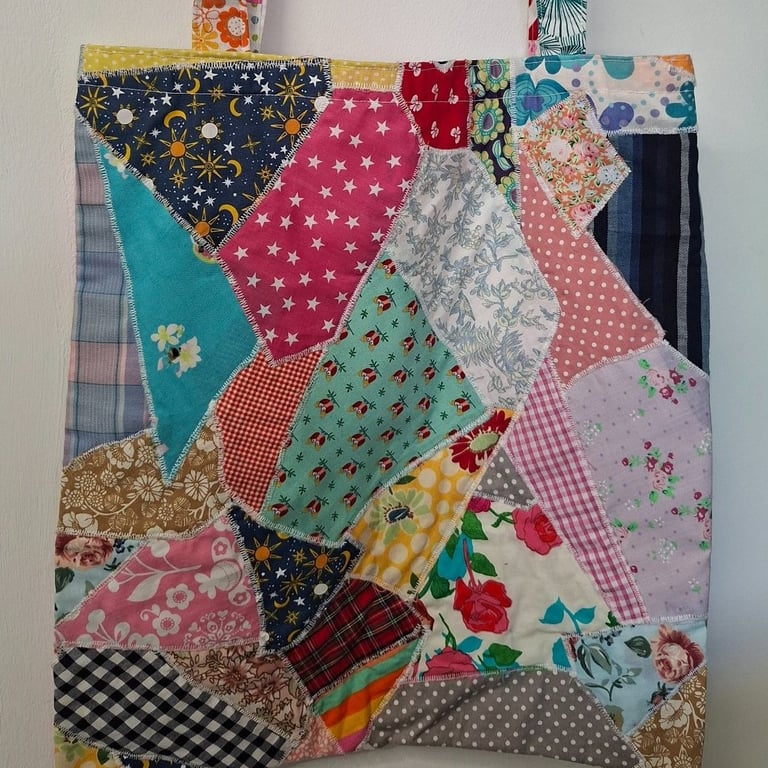 Crazy Patchwork Tote Bag