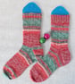Hand knitted socks, merino wool socks, size 4-6 - Image 3