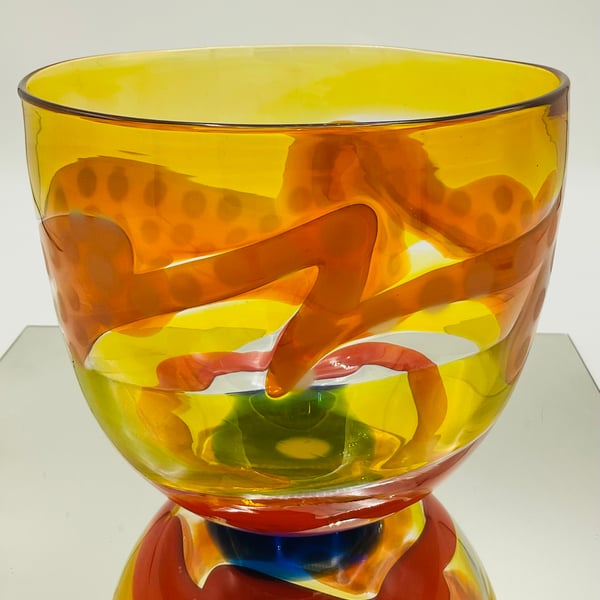 Golden Strap and Squiggle Bowl