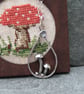 Silver woodland necklace, Autumnal jewellery, toadstool necklace - Image 6