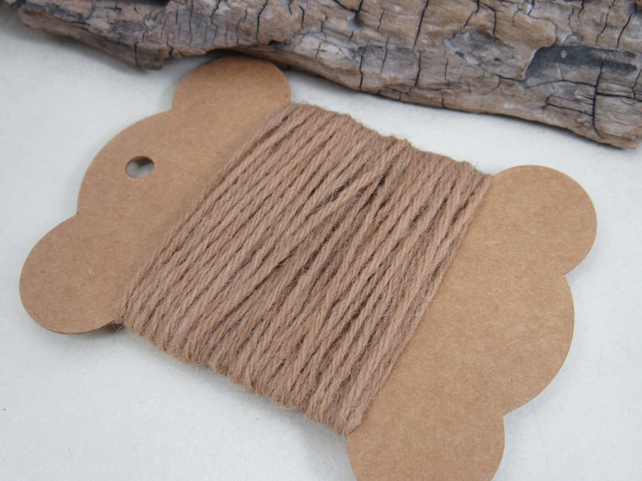 Hand Dyed Natural Dye Wood Brown Pure Wool Tapestry Thread