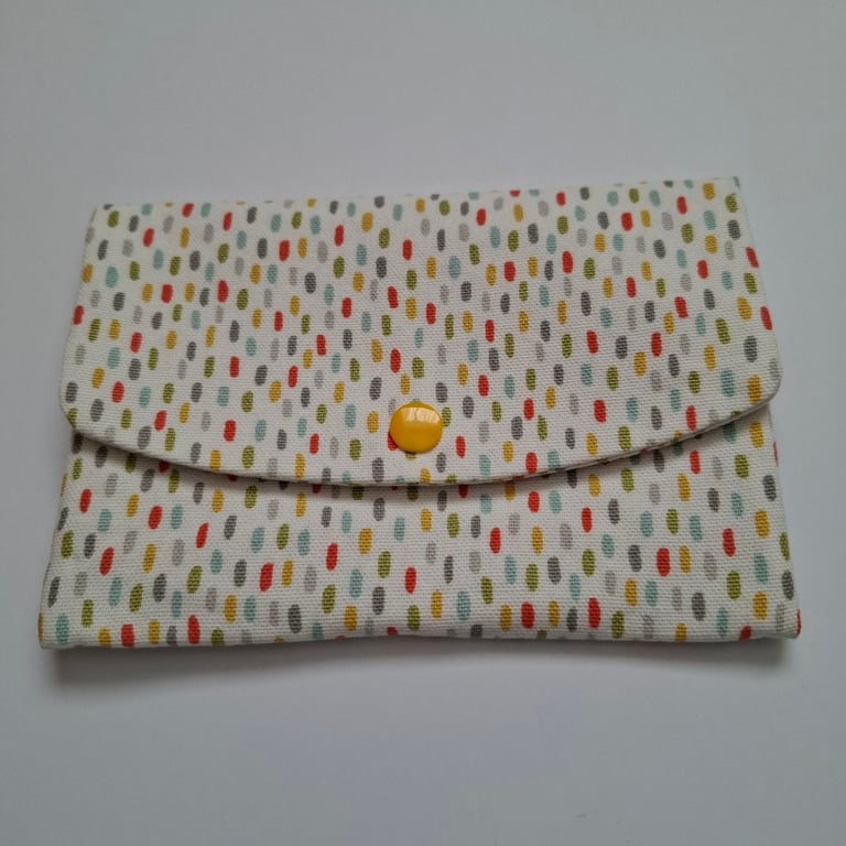 Multi-coloured envelope style pouch