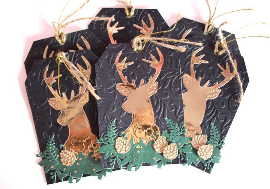 SALE Christmas Gift Tag Reindeer Gift Tag Set