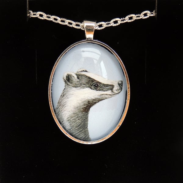 Badger Pendant Necklace - Simply Silver Style