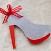 Glitzy Handmade High Heel Shoe Birthday Card