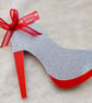 Glitzy Handmade High Heel Shoe Birthday Card