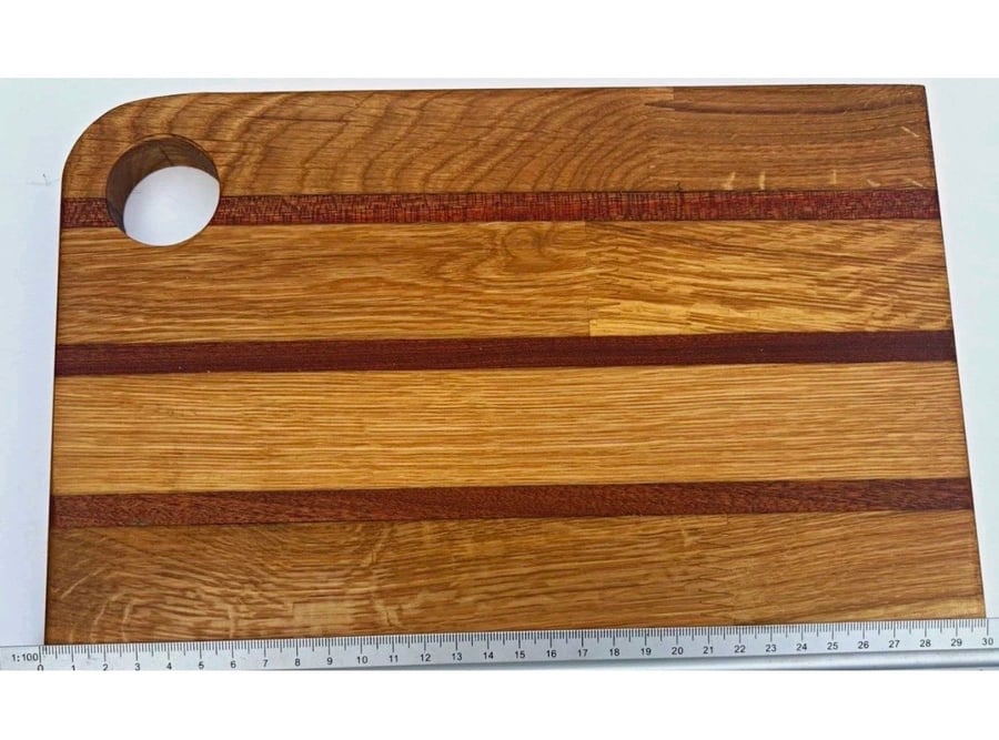 Recycled Oak and Mahogany Cheeseboard 