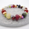 SALE!!! Pearl and Faceted Mixed Gemstone Bracelet
